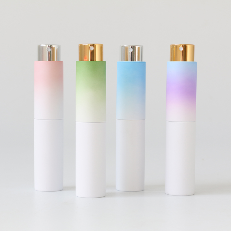 10毫升迷你旋轉香水噴霧瓶 便攜式口腔噴瓶 漸變噴漆效果