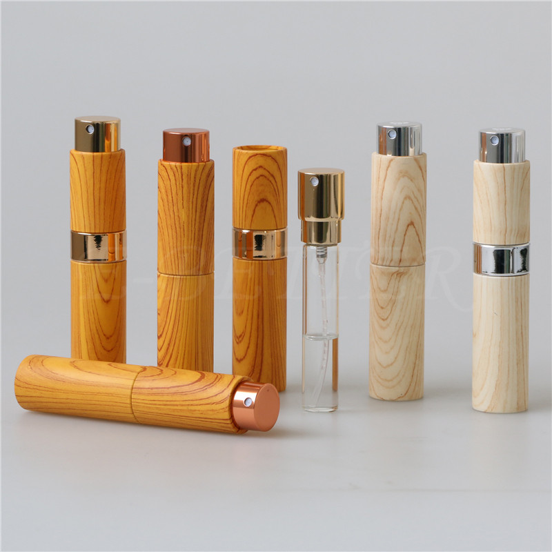 8ml 10ml 20ml木紋旅行分裝小樣瓶 液體噴霧瓶 水轉印工藝